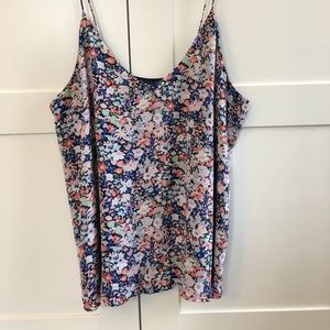 LOFT Floral Tank Blouse - Small